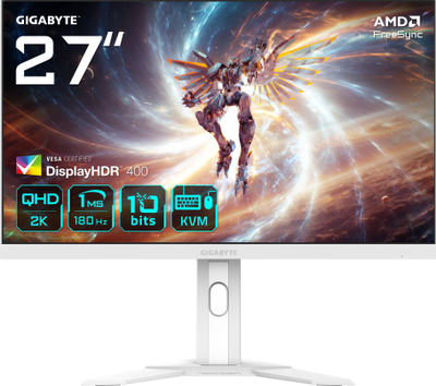 Monitor gaming Gigabyte M27QA ICE, 27", QHD 180Hz 1ms, i bardhë