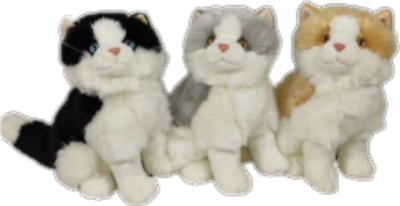 Lodër pelushi mace Dubi Cats, 30cm, ngjyra përzier