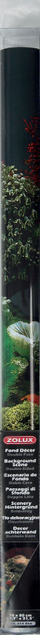 Постер позадина аквариум Золукс Background Decor Coral, 80x50cm, двостран, црн