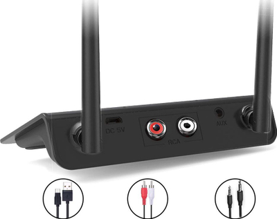 Adapter Bluetooth Mozos B2 APT-X, aptX HD, i vogël, i zi