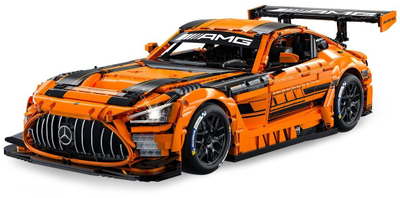 Set ndërtimi CaDA Mercedes AMG GT3, shkallë 1:8, model sportiv, portokalli
