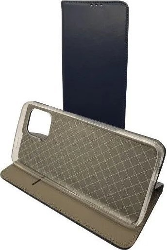 Këllëf portofol për telefon Samsung Galaxy S21 FE, bëhet dhe stand, blu e errët