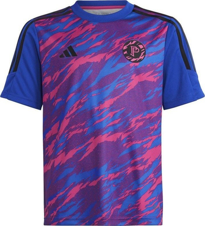 Bluzë futbolli Adidas Pogba Training JSY HS0546, për fëmijë, material që thahet shpejt, e bardhë