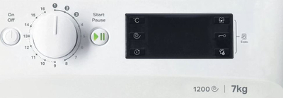 Lavatriçe Indesit MTWE 71252 WK EE, 7 kg, 1200 xhiro, e bardhë