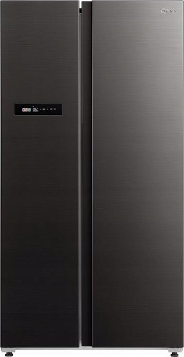Frigorifer side by side Midea MDRS791MIC28, me ekran dixhital, kapacitet i madh, gri e errët