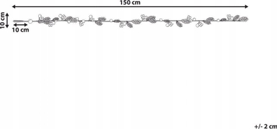 Garlandë Krishtlindjesh Tarifa, 150 cm, dekor, e kuqe