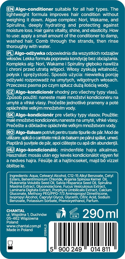 Balsam flokësh Sessio Algo Rytm, për të gjitha llojet e flokëve, 290ml