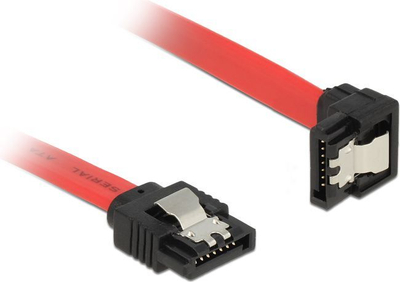 Kabllo Delock, SATA në SATA, 0.5m, e kuqe