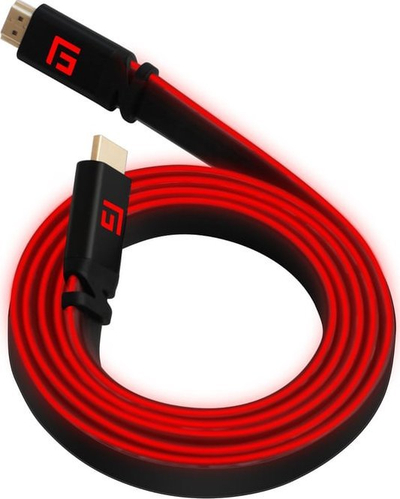 Kabllo HDMI Floating Grip FG-HDMILED-150-RED, 1.5 m, 8K 60Hz, me LED, e kuqe