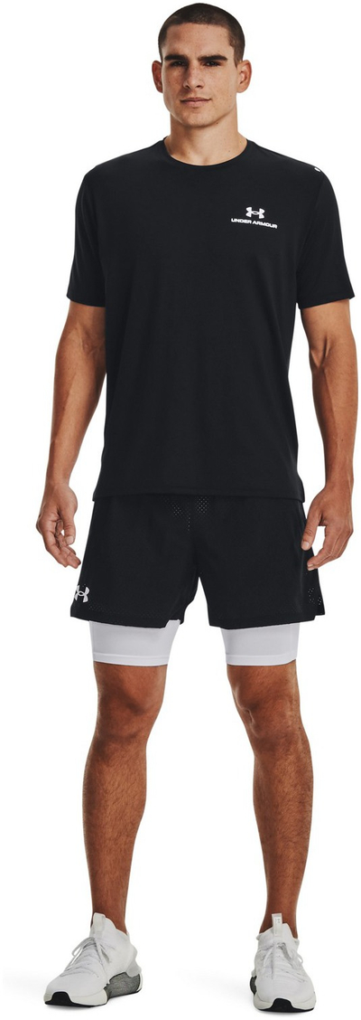 Pantallona të shkurtra sportive Under Armour Vanish Woven 2-in-1 Vent, meshkuj, të zeza