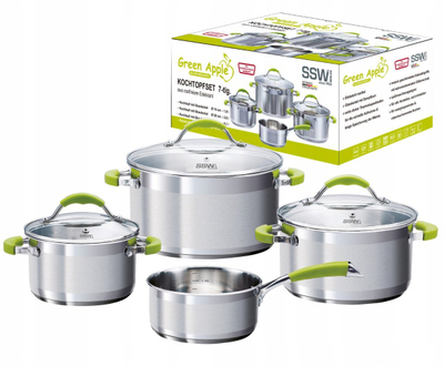 Set tenxheresh SSW Green Apple, 7 pjesë, çelik inoks, me shkallë matëse