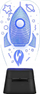 Altoparlant Bluetooth Cellularline BTSPKACRYLIC1, LED 3D raketë, Bluetooth 5.0, i zi