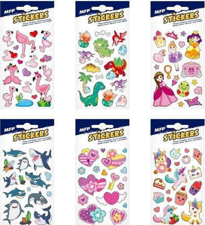 Stickerë shkumëze MFP Foam Stickers Mix 6121, 3D, shumëngjyrëshe