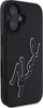 Futrollë Karl Lagerfeld 3D Rubber Signature për iPhone 16 6.1", silikoni, e zezë