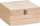 Kuti druri Zeller Solid Wood Box, 20x20x9.5cm, me kapëse metalike, ngjyrë druri natyrale
