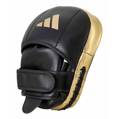 Targete boksi Adidas Pro, mikrofibër, mbushje EVA, të zeza me ari