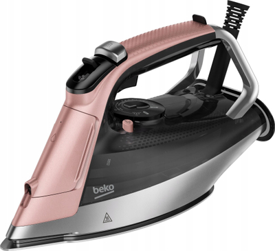 Hekur me avull Beko SIM8130P, 3000W, taban keramik SoftGlide, gri