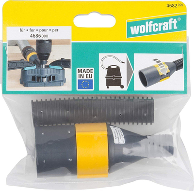 Adapter për fshesë elektrike Wolfcraft, për nxjerrje pluhuri dhe copezash, plastik