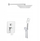 Set dushi i fshehur Invena Nyks Chrome Square, kokë katrore, 2 funksione, krom