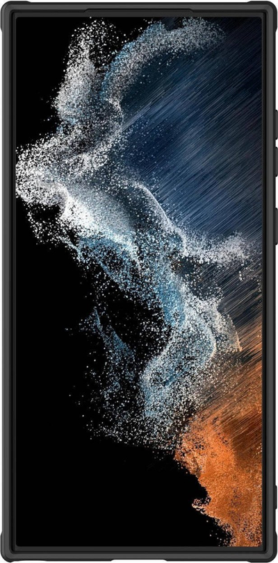 Futrollë NILLKIN për Samsung Galaxy S23 Ultra, kapak rrëshqitës kamere, najlon me teksturë, e zezë