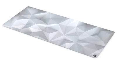 Подлога за глувче за гејминг ENDORFY Crystal Onyx White XL, мазна површина, прошиени рабови, црно-бела