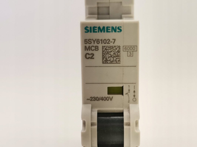 Ndërprerës automatik Siemens 5SY6102-7, 1P C, 2A, gri