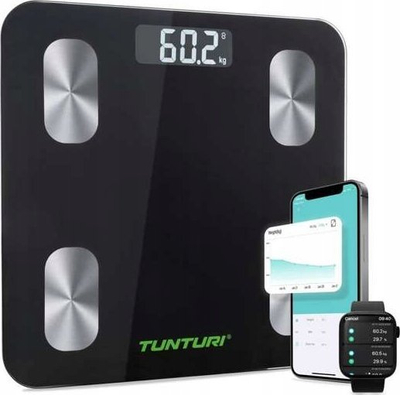 Peshore personale Tunturi SC30 Smart, Bluetooth me APP, 180kg, xham i tejdukshëm