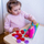 Lodër druri Montessori Woopie Counting, puzzle numrash, 54 copë, shumëngjyrëshe
