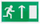 Ngjitës dalje emergjence V Sticker Exit Up Right, 100×180mm, jeshil