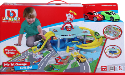 Garazh lodër Bburago BB Junior My 1st Garage, set me makina, për kalamaj 12M+, shumëngjyrësh