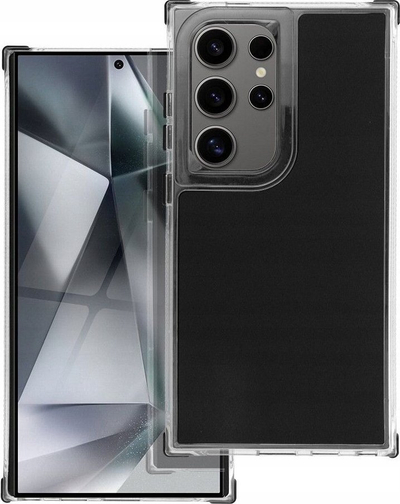 Mbulesë telefoni Matrix për Xiaomi Redmi Note 13 Pro 4G POCO M6 Pro 4G, PU TPU, transparente me pjesë të zezë