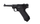 Pistolete ajri Umarex Luger P08 Parabellum, 4.5mm BB, set, e zezë