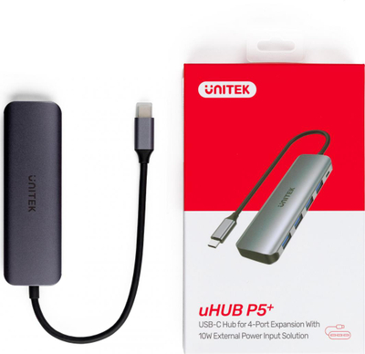 USB HUB Unitek A 3.0 (H1107A), 5 GB, e hirtë