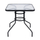 Tavolinë kopshti FIGO HM5036.01, 70x70x72 cm, metal xham, gri