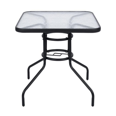 Tavolinë kopshti FIGO HM5036.01, 70x70x72 cm, metal xham, gri