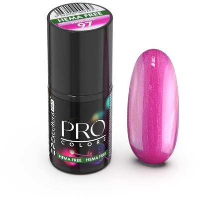 Vaj hybrid për thonj PRO COLORS, 7g, rozë metalike me refleks vjollcë