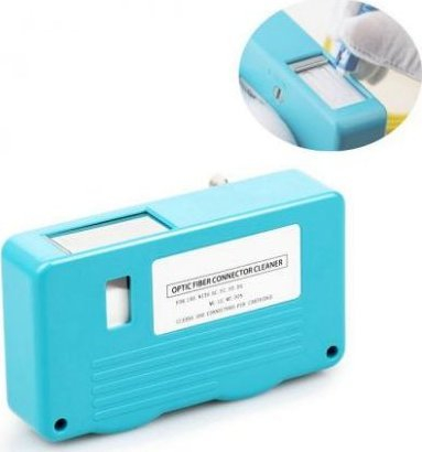 Kasetë pastrimi për fibra optike Lanview Fiber Cleaning Cassette, për konektorë optikë, trup kompakt plastik, blu