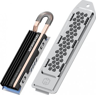 Heatsink për SSD M.2 NVMe GRAUGEAR G-PS5HS03, për PlayStation 5 dhe PC, aliazh alumini, gri