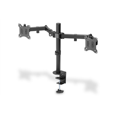 Држач за маса за монитори Digitus DA-90400, за 2 монитори 15"-32", ергономско прилагодување, црна