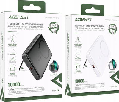 Надворешна батерија Acefast M6, 10000mAh, 20W PD, бела