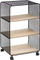 Raft lëvizës 5five Trolley Shelf, 3 ndarje, me rrota, i zi