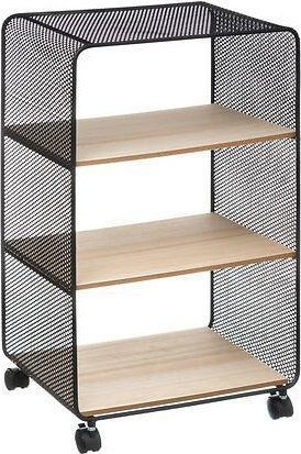 Raft lëvizës 5five Trolley Shelf, 3 ndarje, me rrota, i zi