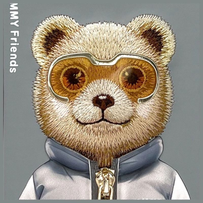 Kapak telefoni Nimmy Cool&amp;Cute 2.0 Bear, për iPhone 16 Pro Max 6.9", TPU PC, gri