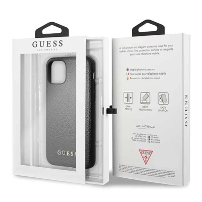 Mbulesë telefoni Guess GUHCN65IGLBK për iPhone 11 Pro Max, imitim lëkure, e zezë