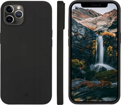 Mbrojtëse telefoni Dbramante1928 Greenland për iPhone 13 Pro Max, plastike e ricikluar, mban karikim wireless, e zezë