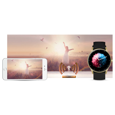 Smartwatch Gravity GT2-3, ekran 1.28" IPS, Bluetooth 5.1, ari me të zezë