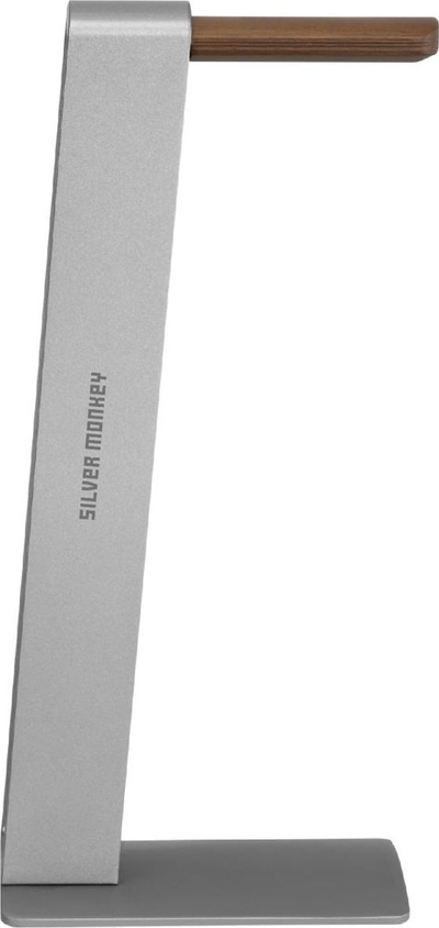 Mbajtëse kufjesh Silver Monkey HS400, alumini, bazë kundër rrëshqitjes, ngjyrë argjendtë