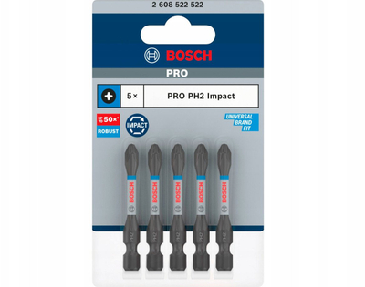 Set bitash Bosch Professional 2608522522, për makina goditëse, çelik i fortifikuar