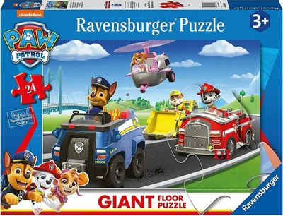 Puzzle dysheme Ravensburger PAW Patrol Giant, 24 pjesë, shumëngjyrëshe