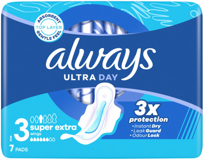 Peceta higjenike Always Ultra Day, shumë të holla, 7 copë